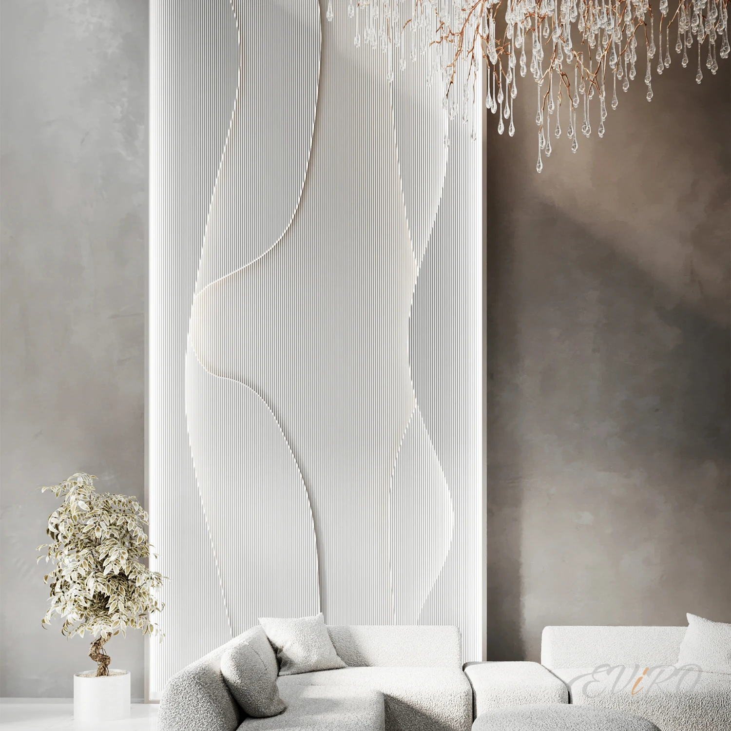 Гипсовое панно EViRO Hills LED