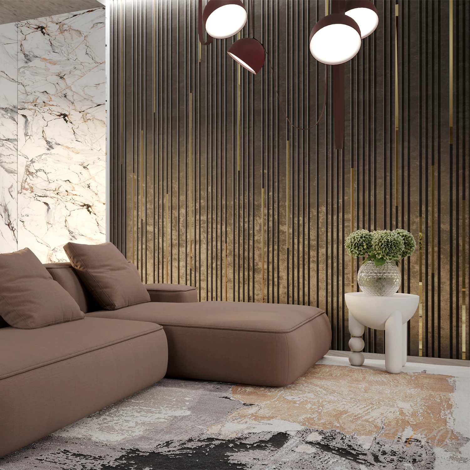 Реечные 3D панели в ткани