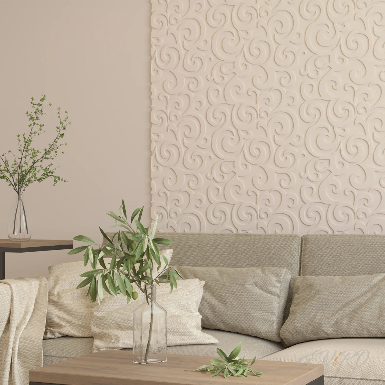 Гипсовая 3D панель EViRO Мягкий цвет