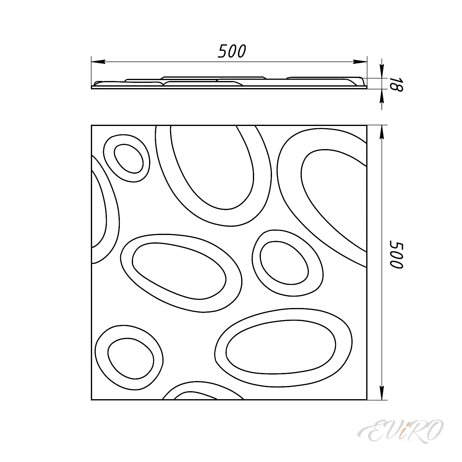 Гипсовая 3D панель EViRO Брызги