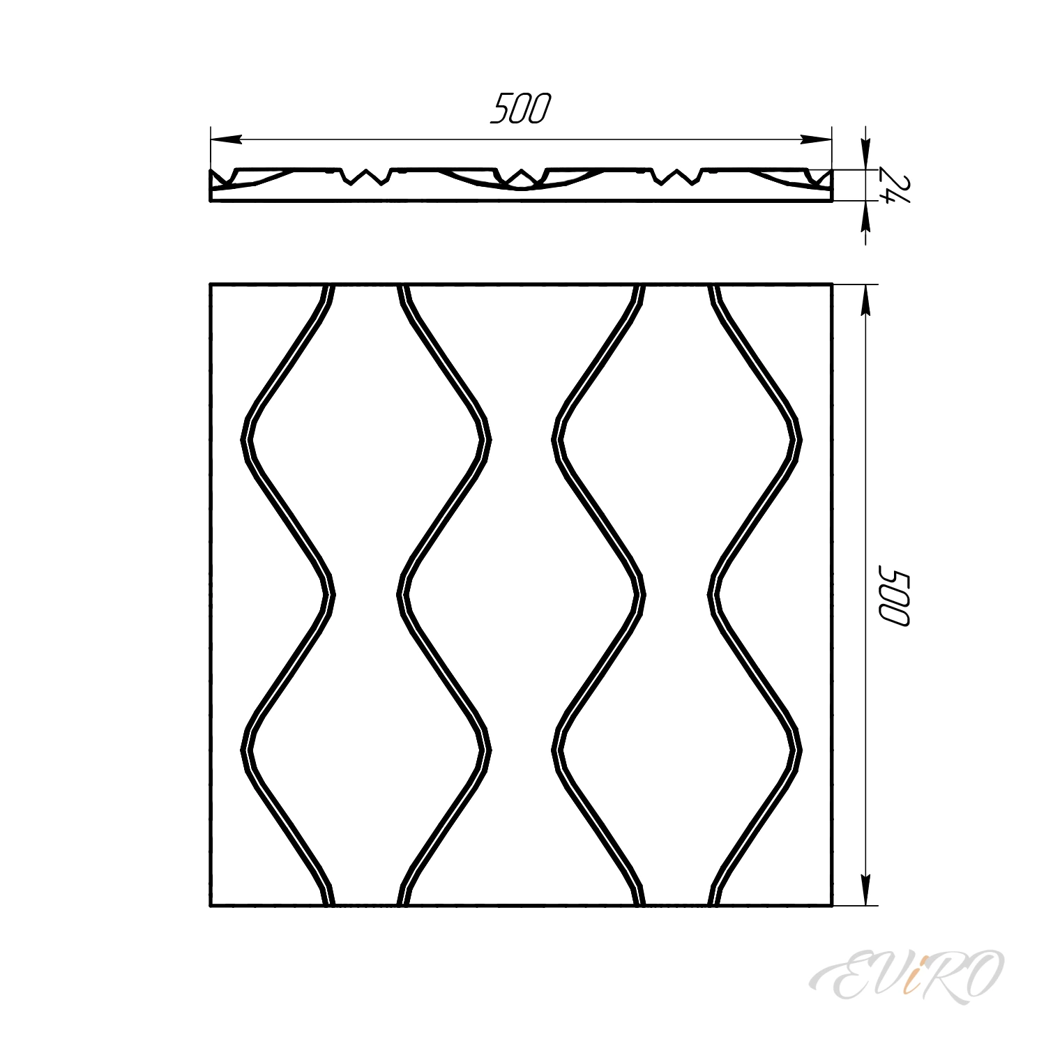 Гипсовая 3D панель EViRO Змейка
