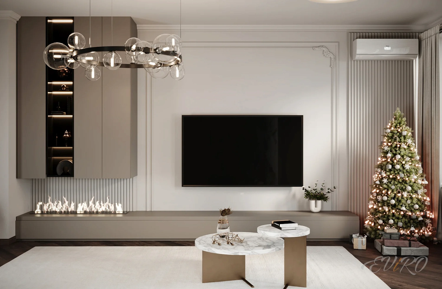 Вариант 4. Оформление ТВ зоны декоративными рамками