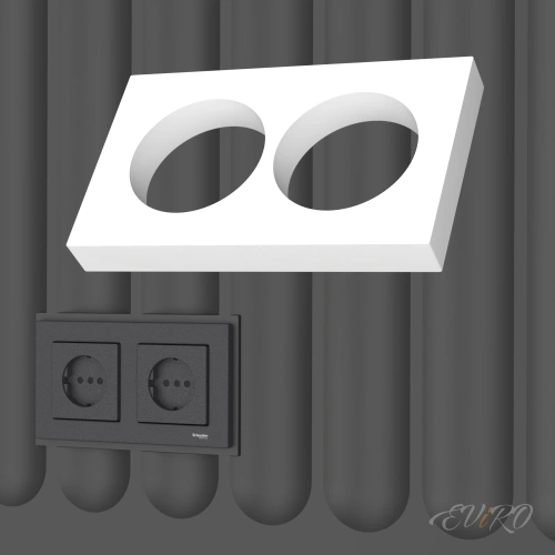 Подрозетник 2-секционный