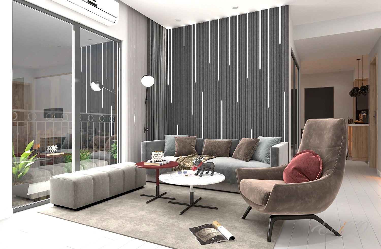 Стеновые 3 д панели купить Barcode + LED